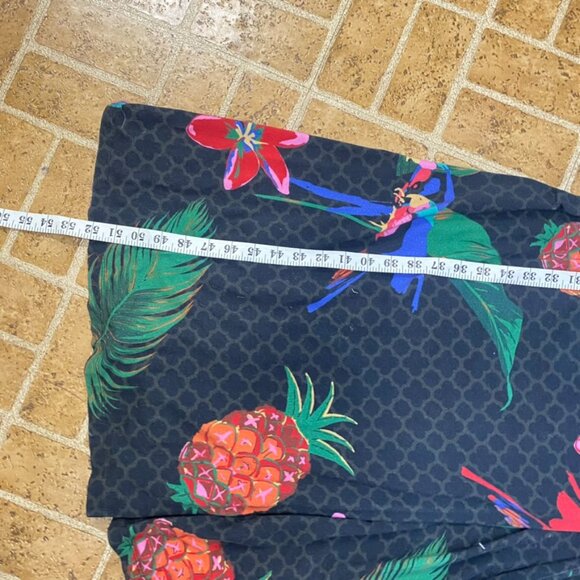 Soft Surroundings Wear Anywhere Tropical Floral Bird Faux Wrap Maxi Dress - Picture 16 of 16